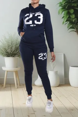 Navy Graphic Tracksuit Set