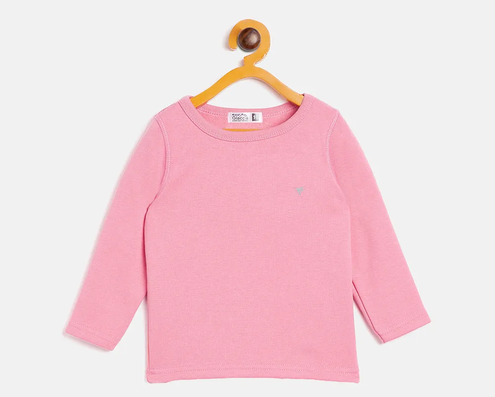 Neva Kids Round Neck Full Sleeves Upper- Coral (Glaccia)
