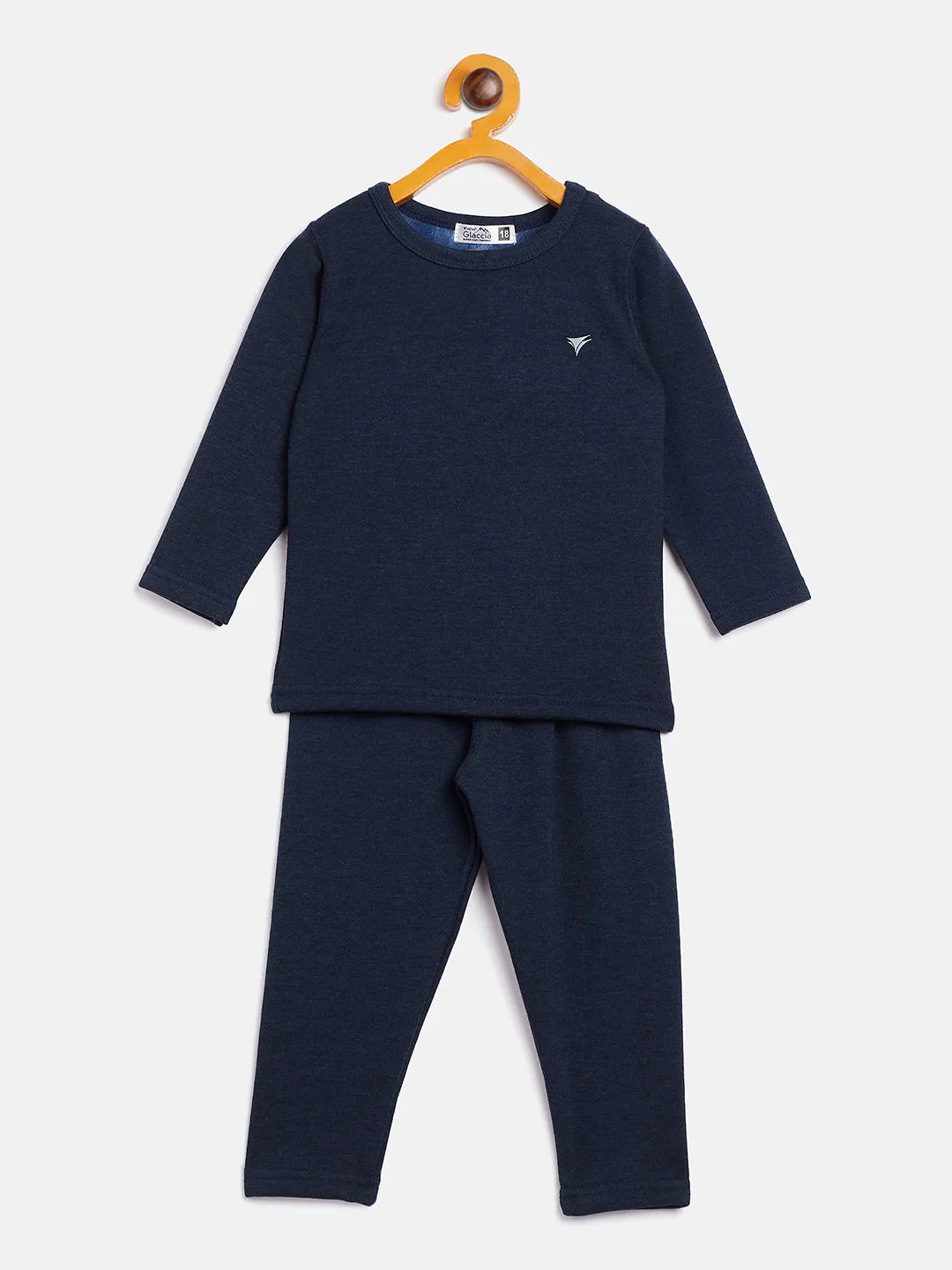 Neva Kids Round Neck Full Sleeves Upper- Denim Milange (Glaccia)