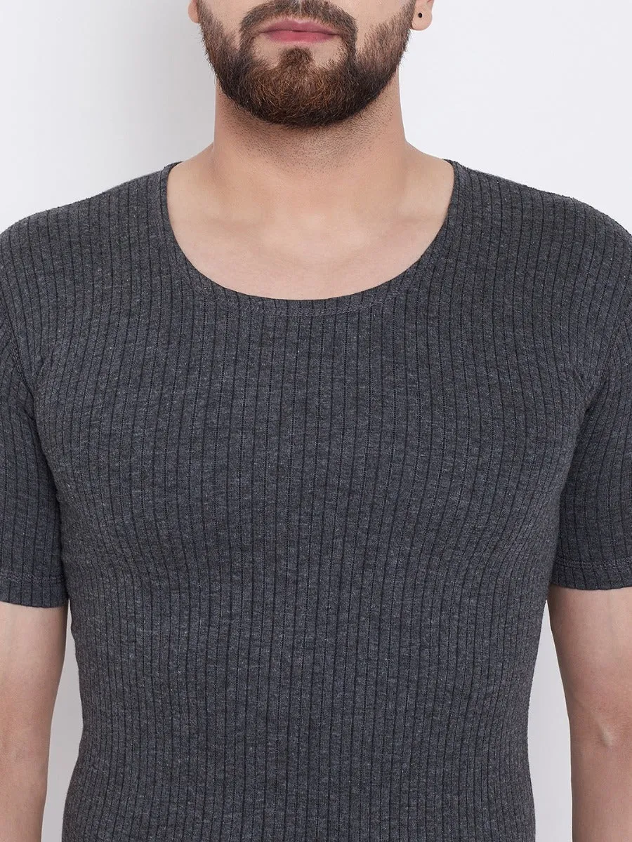 Neva Modal Round Neck Half Sleeves Warmer/Thermal Upper for Men