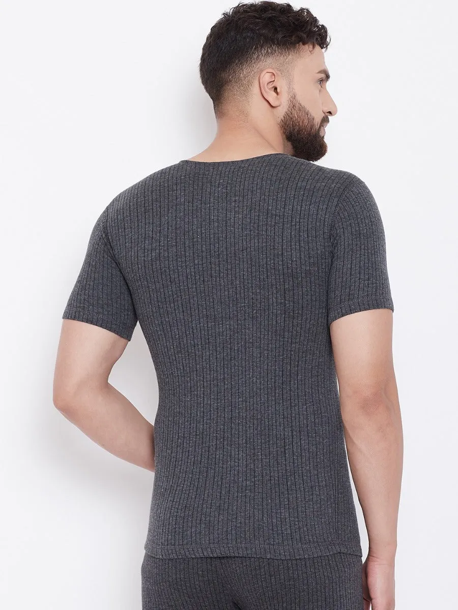 Neva Modal Round Neck Half Sleeves Warmer/Thermal Upper for Men