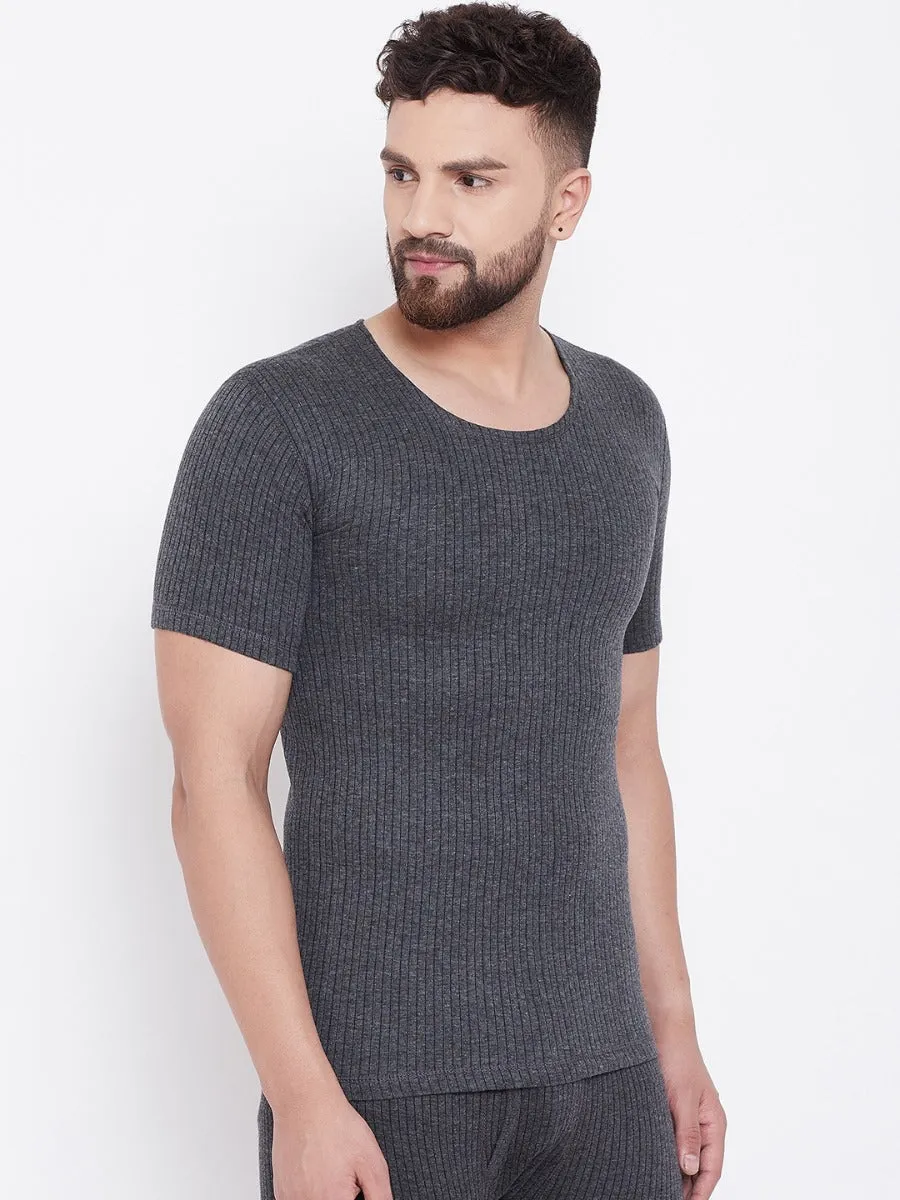 Neva Modal Round Neck Half Sleeves Warmer/Thermal Upper for Men