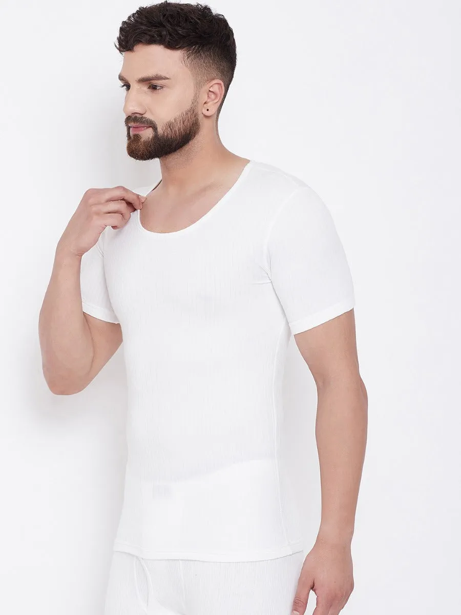 Neva Modal Round Neck Half Sleeves Warmer/Thermal Upper for Men