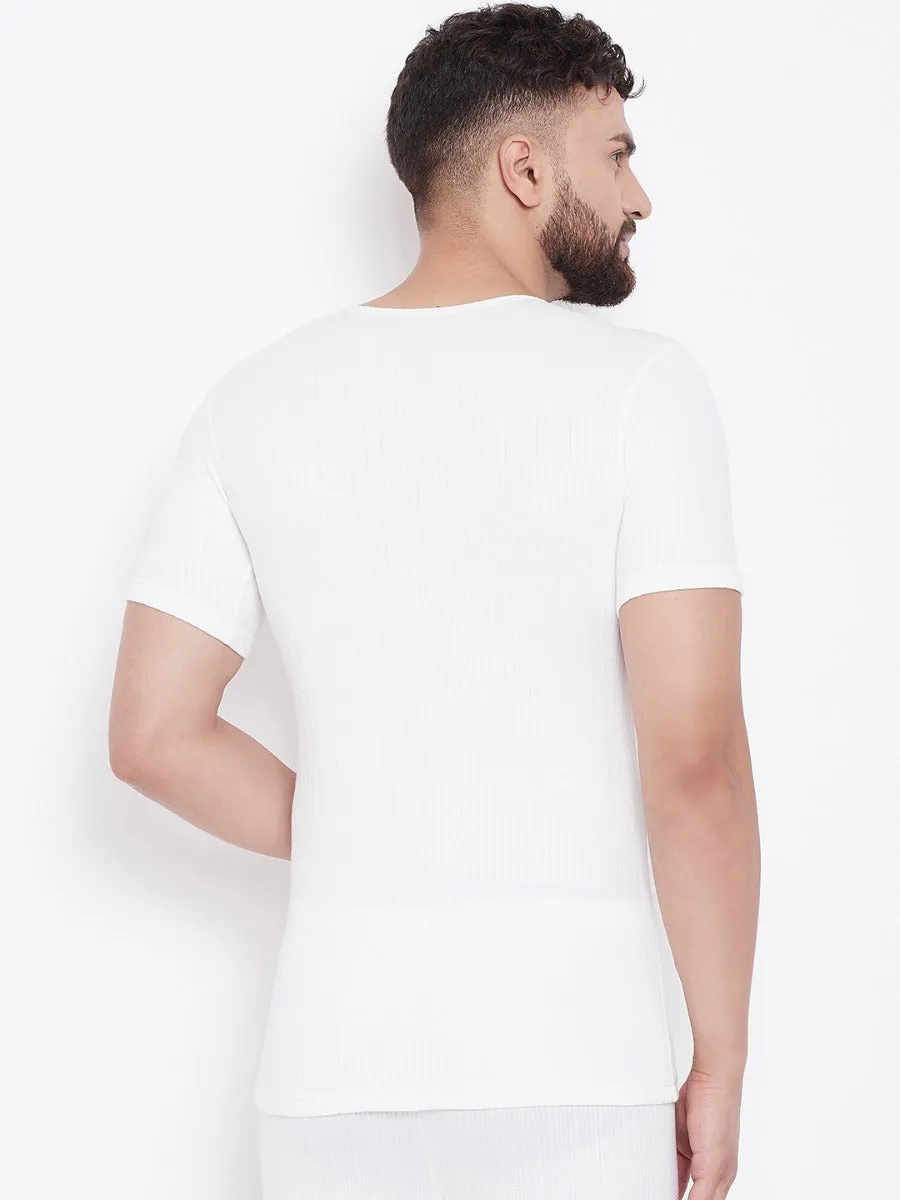 Neva Modal Round Neck Half Sleeves Warmer/Thermal Upper for Men