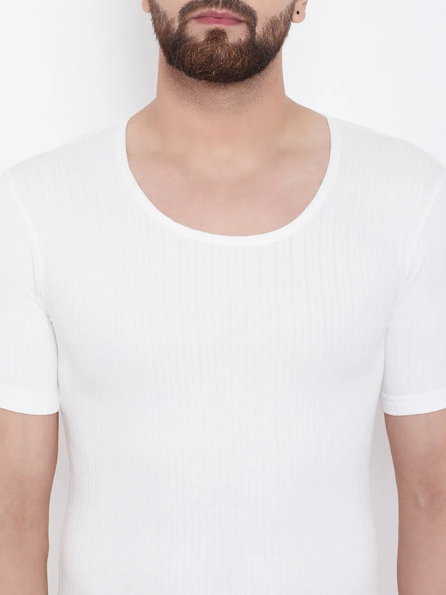 Neva Modal Round Neck Half Sleeves Warmer/Thermal Upper for Men