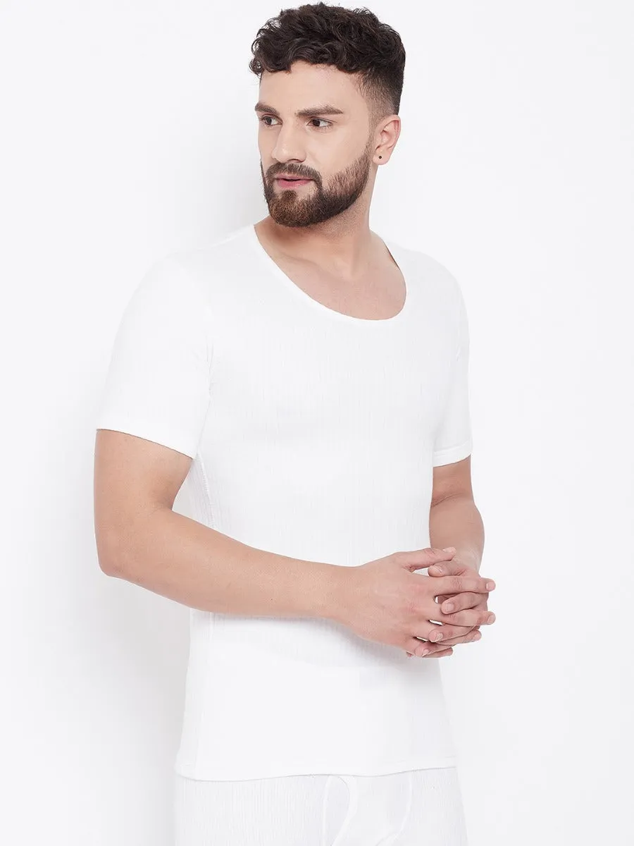 Neva Modal Round Neck Half Sleeves Warmer/Thermal Upper for Men