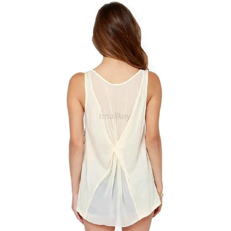 New American Flag Printed Chiffon Blouse Women Fashion Patchwork Back Chiffon Sleeveless Tank Tops Tshirt Plus Sizes NW