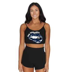 New Hampshire Wildcats Lips Black Spaghetti Tank