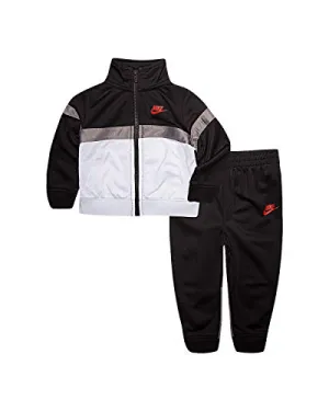 Nike Boy`s 2 Piece Tracksuit (Black(76E633-023)/White, 7)
