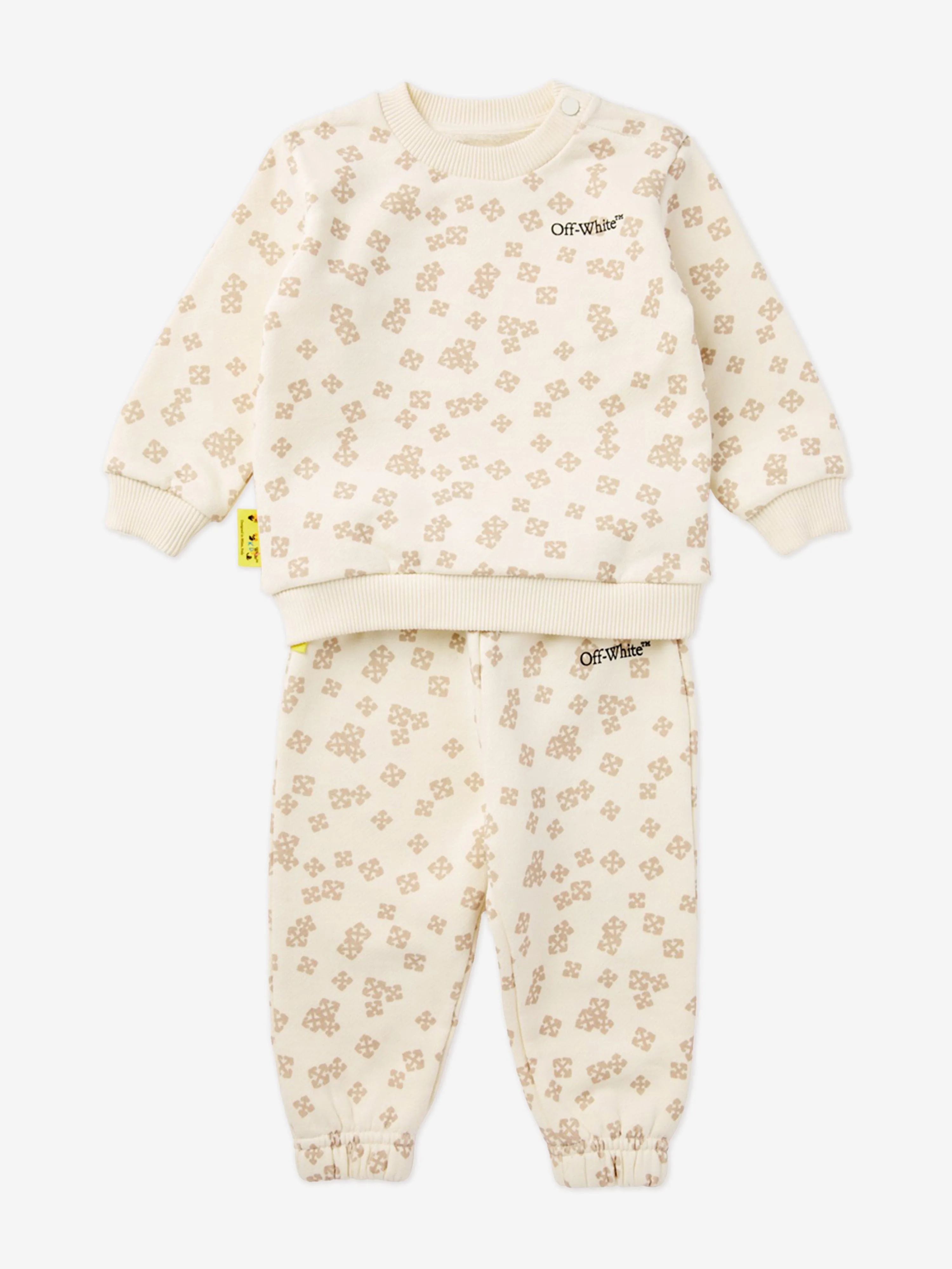 Off-White Baby Arrow Crazy AOP Tracksuit in Beige