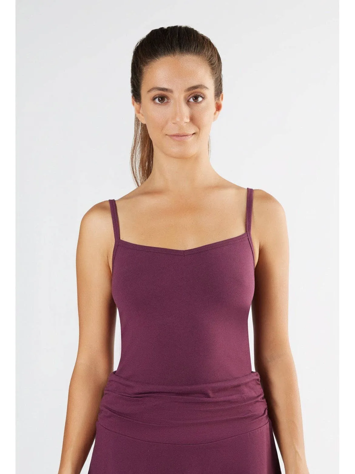Organic Stretch Vest with Spaghetti Straps: Womens