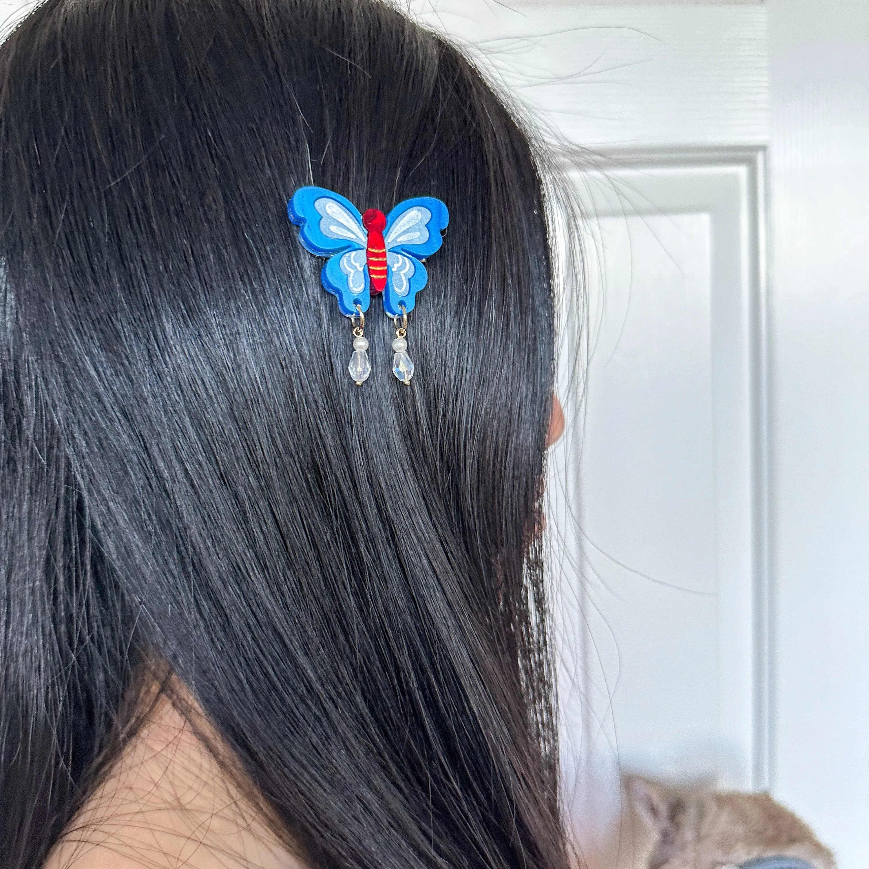 Oriental Butterfly Hair Clip/Brooch