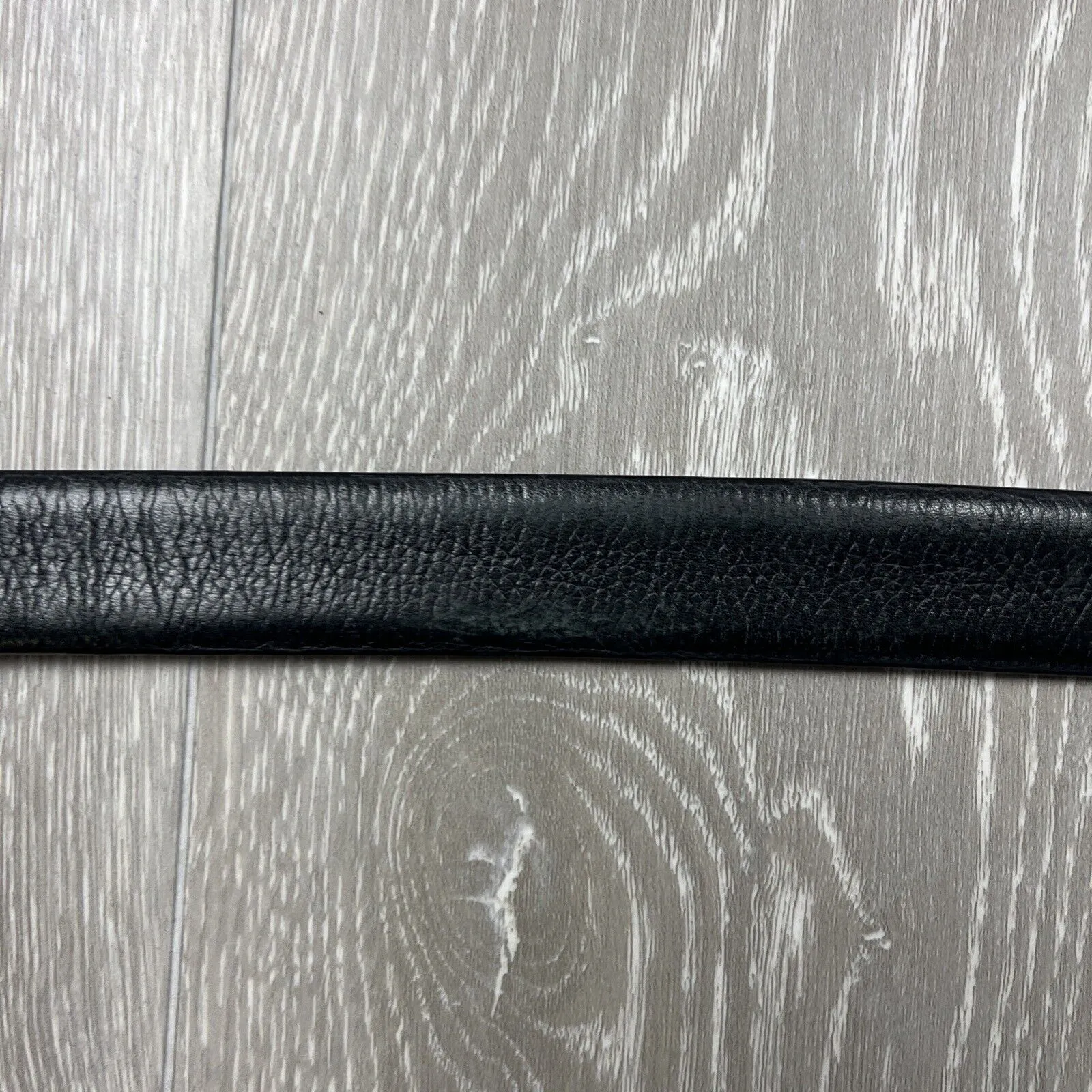 Oroton Mens Black Leather Belt Size 36