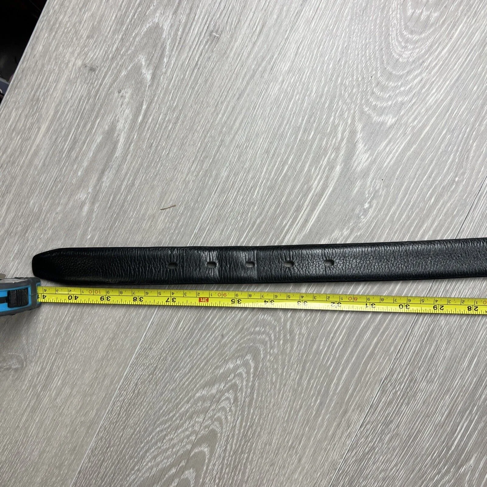 Oroton Mens Black Leather Belt Size 36