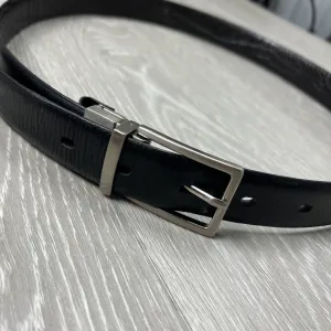 Oroton Mens Black Leather Belt Size 36