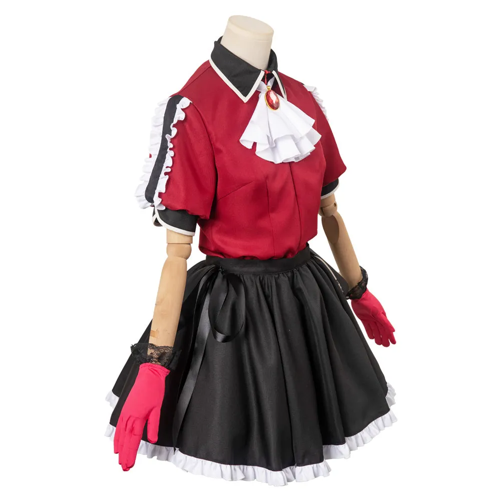 Oshi No Ko My Idol's Child Arima Kana Kids Children Girls Red Singing Outfits Cosplay Costume Halloween Carnival Suit