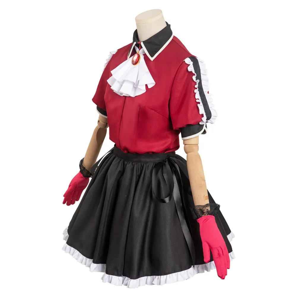 Oshi No Ko My Idol's Child Arima Kana Kids Children Girls Red Singing Outfits Cosplay Costume Halloween Carnival Suit