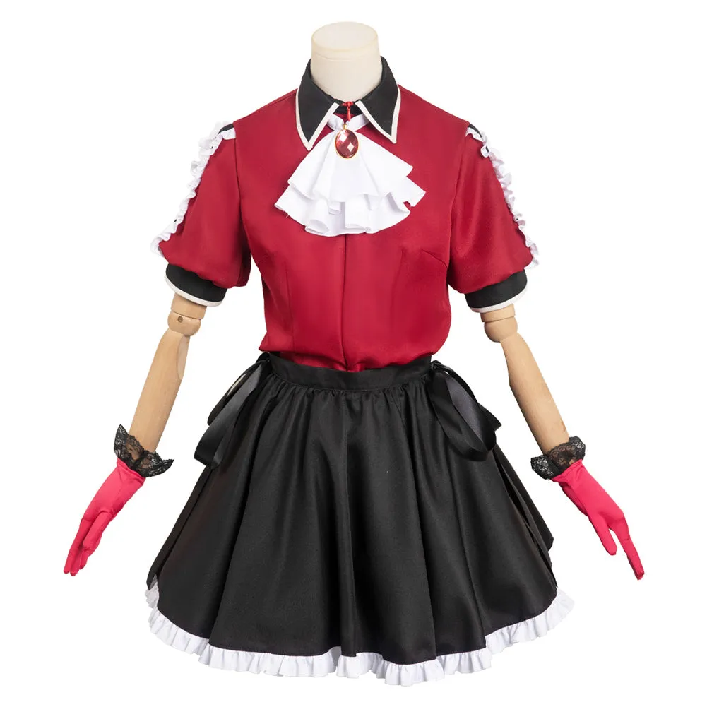 Oshi No Ko My Idol's Child Arima Kana Kids Children Girls Red Singing Outfits Cosplay Costume Halloween Carnival Suit