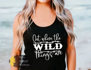 Out Where The Wild Things Are Country Music Women's Tank Top
