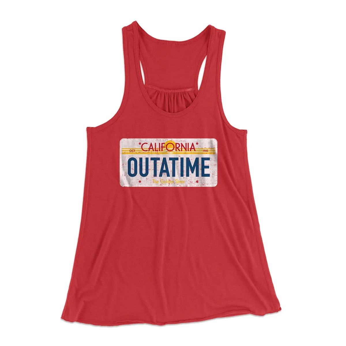 Outatime License Plate Women's Flowey Tank Top