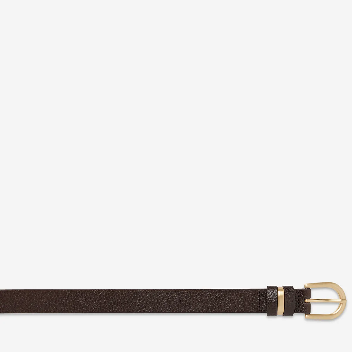 Over And Over Belt - Choc/Gold
