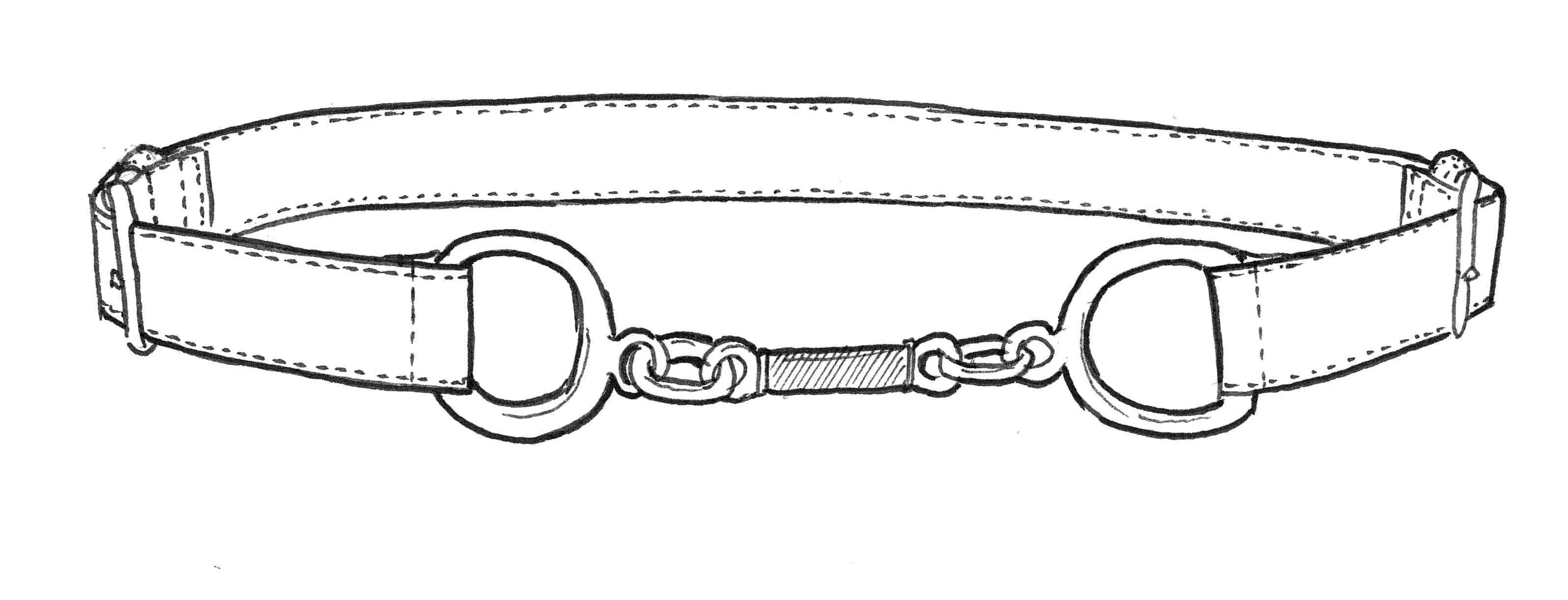 PAULA RYAN Metal Trimmed Leather Belt - Black/Nickel