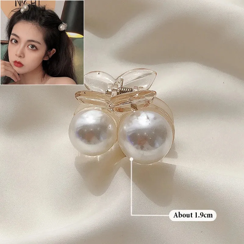 Pearl Acrylic Hair Claw Clips