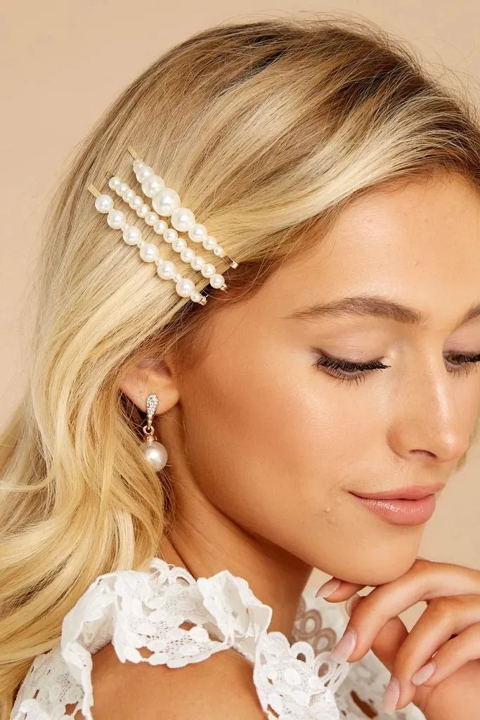Pearl Flat Hair Pins (set of 2)