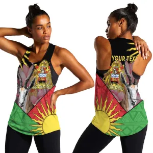 Personalized Africa Malawi Women Racerback Tank Thomsons Gazelle With Lotus LT15