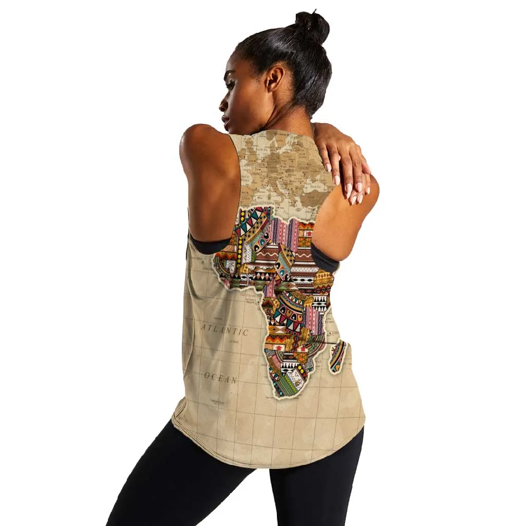 Personalized Africa On World Map Women Racerback Tank DT02