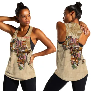 Personalized Africa On World Map Women Racerback Tank DT02
