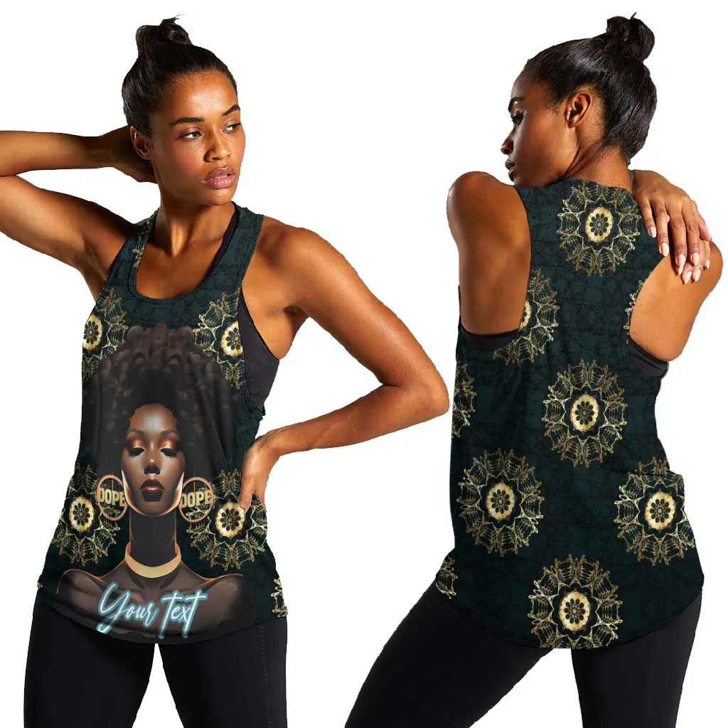 Personalized Afro Women Women Racerback Tank Powerful African Pattern DT03