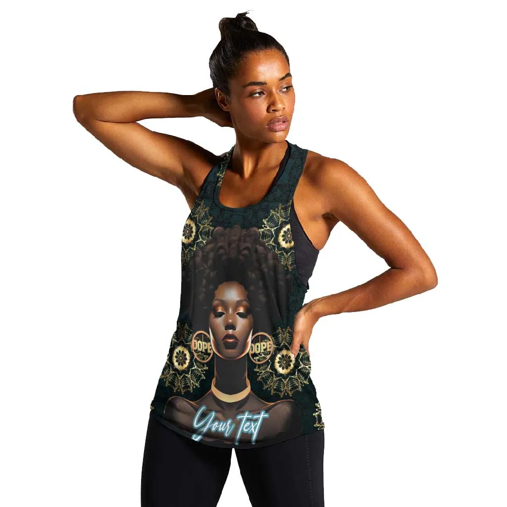 Personalized Afro Women Women Racerback Tank Powerful African Pattern DT03