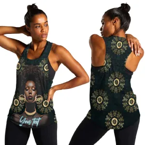 Personalized Afro Women Women Racerback Tank Powerful African Pattern DT03