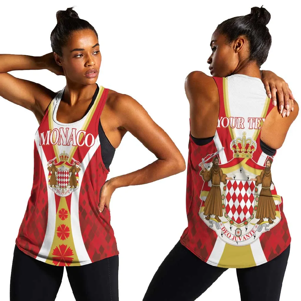Personalized Monaco Women Racerback Tank Deo Juvante Sporty Style LT01