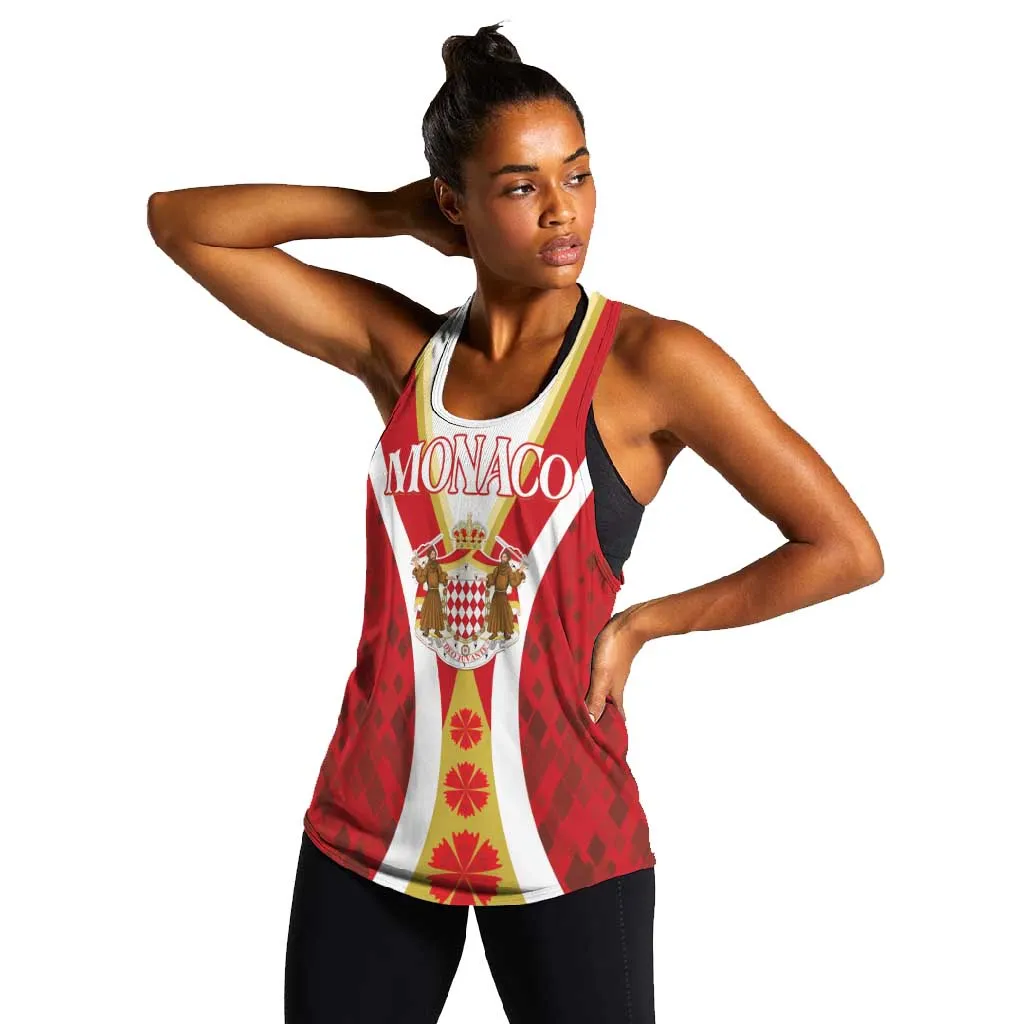 Personalized Monaco Women Racerback Tank Deo Juvante Sporty Style LT01