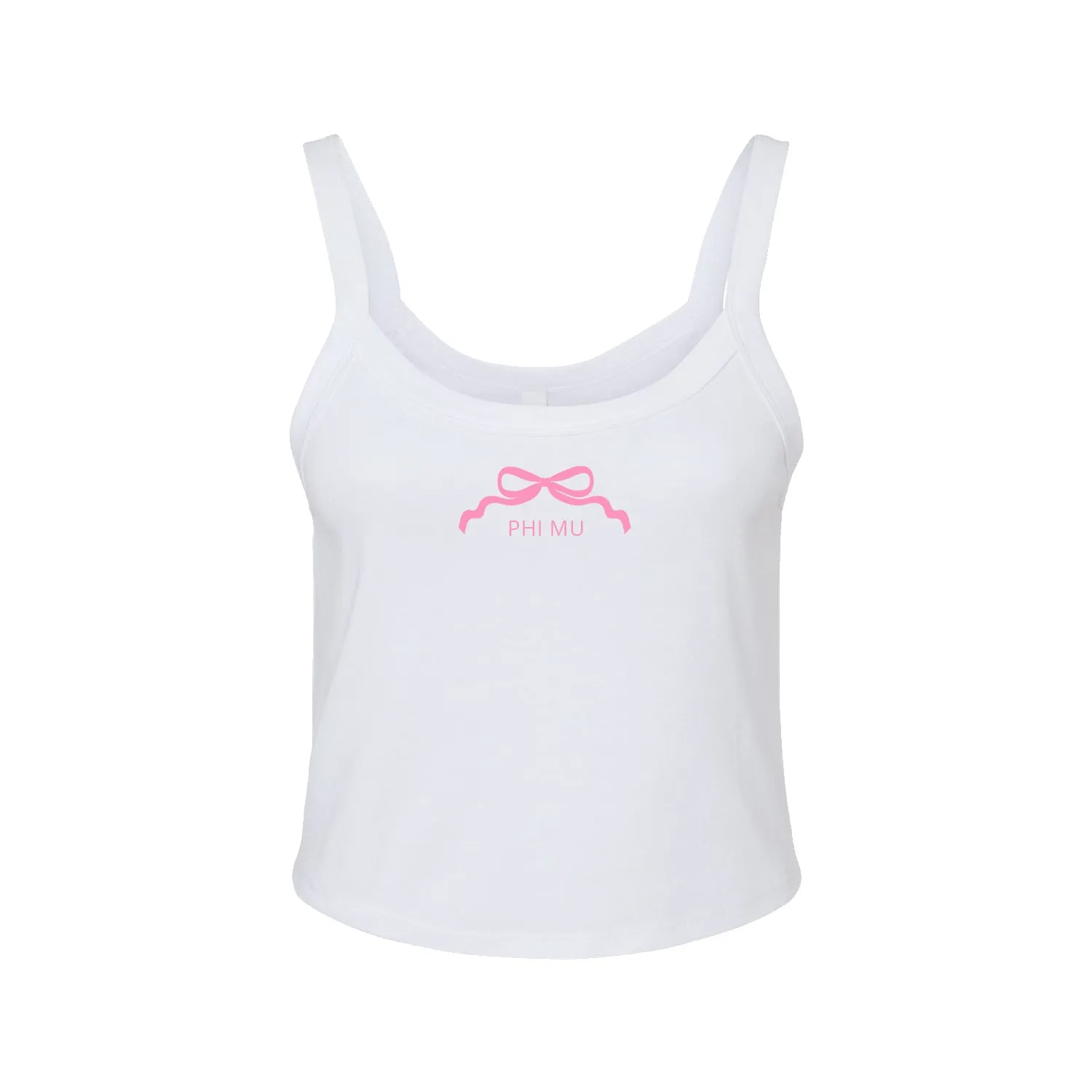 Phi Mu Spaghetti Strap tank - Cropped Shirt