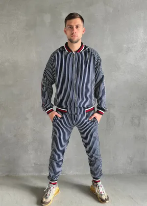 Pinstripe Tracksuit Two Piece Tracksuit Set for Men TheGentlemen™