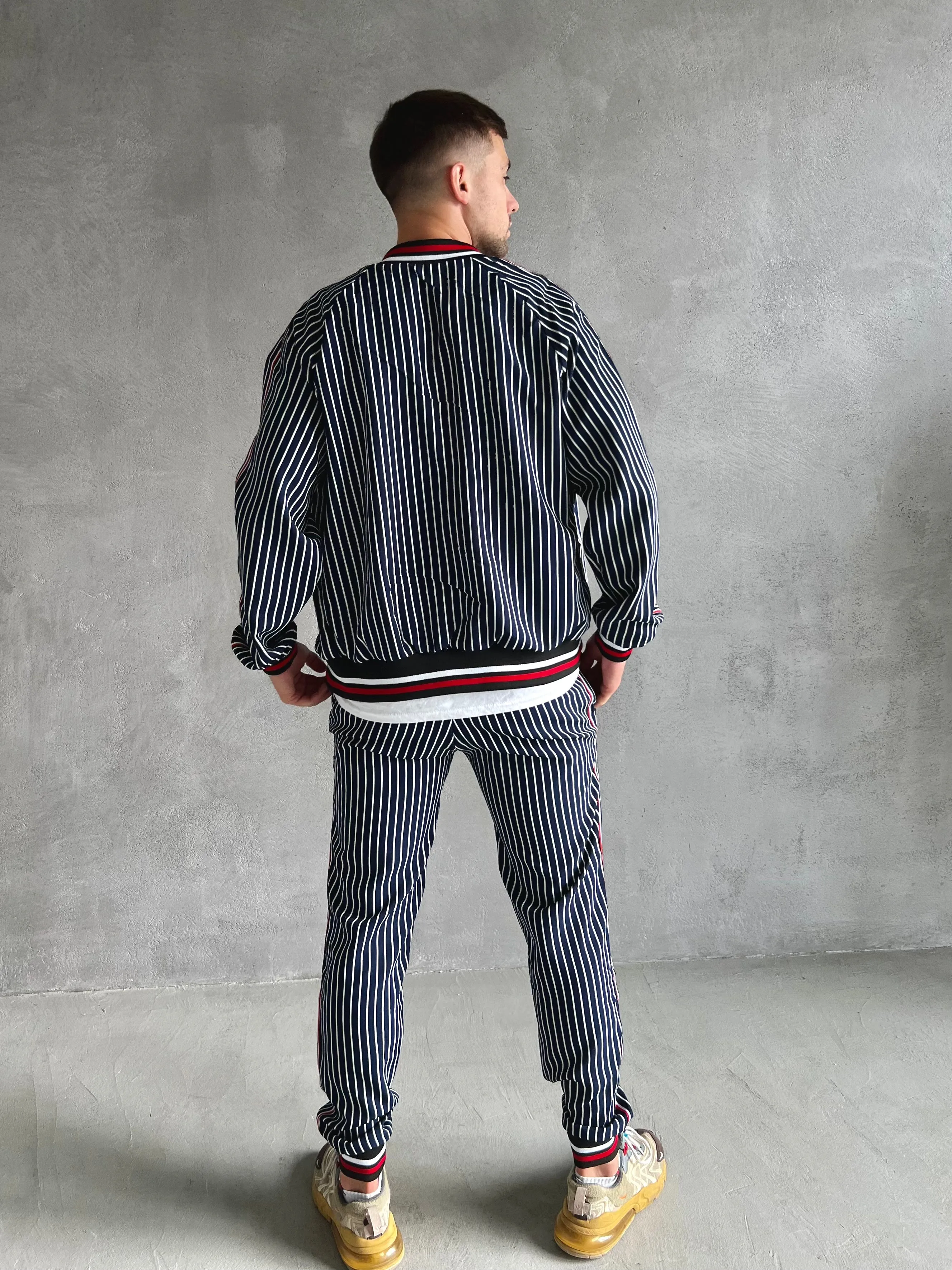 Pinstripe Tracksuit Two Piece Tracksuit Set for Men TheGentlemen™
