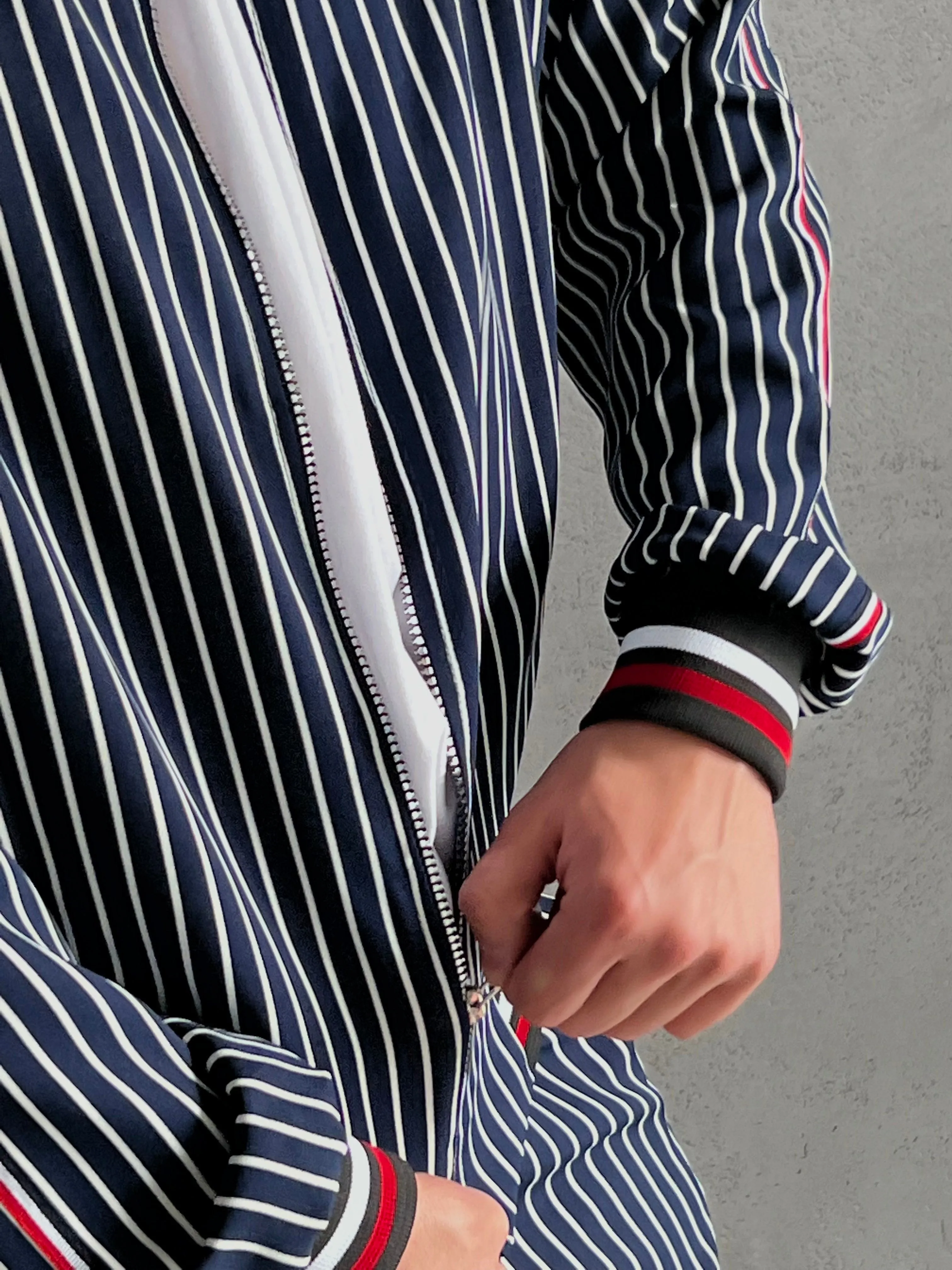 Pinstripe Tracksuit Two Piece Tracksuit Set for Men TheGentlemen™