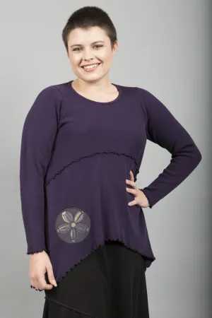 Playhouse Thermal Top Eggplant Patched-Blue Fish Clothing