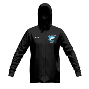PM Sharks Juniors SlimFit HP Tech Zip Hoodie Black