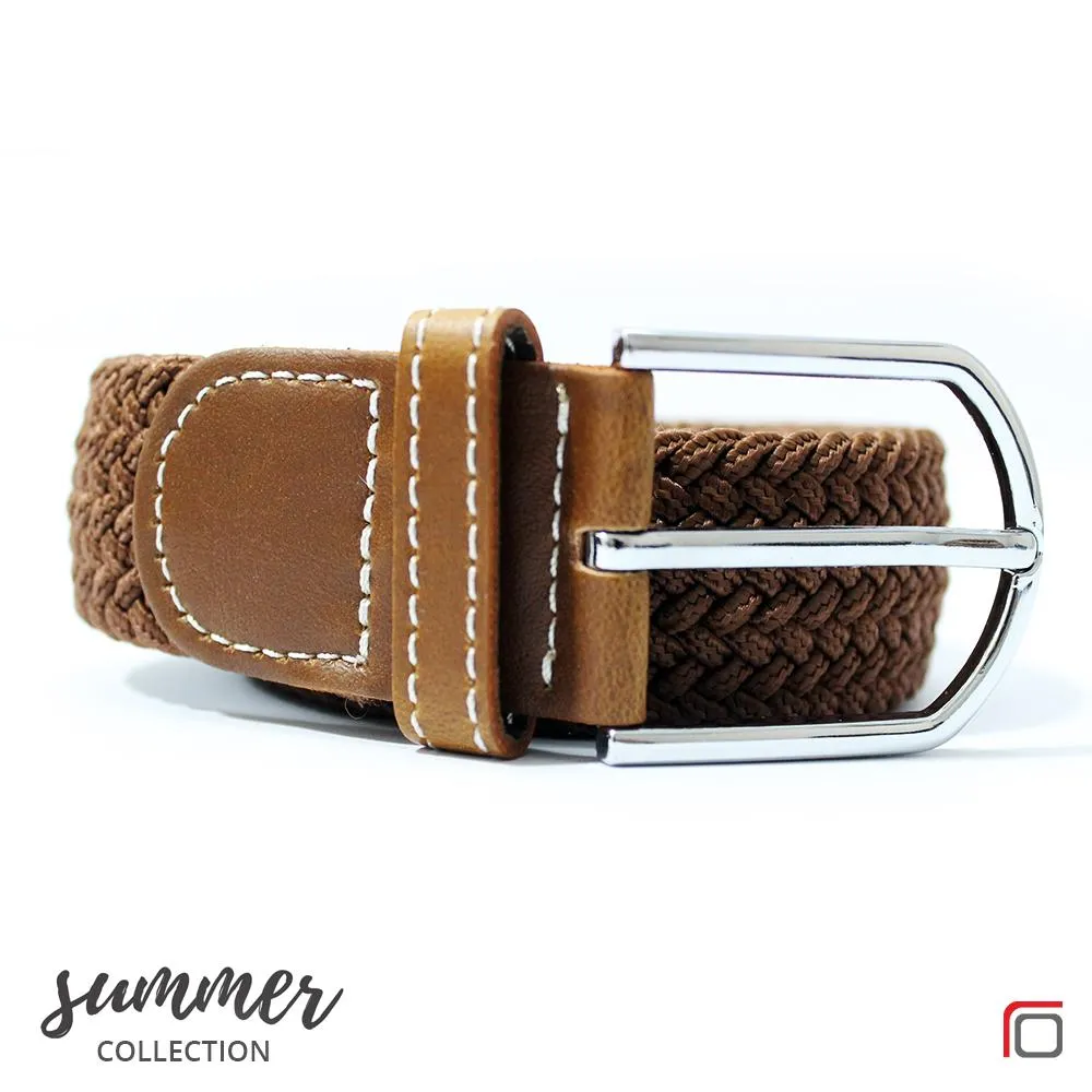 Premium Elastic Woven Fabric Belt with Pin Buckle