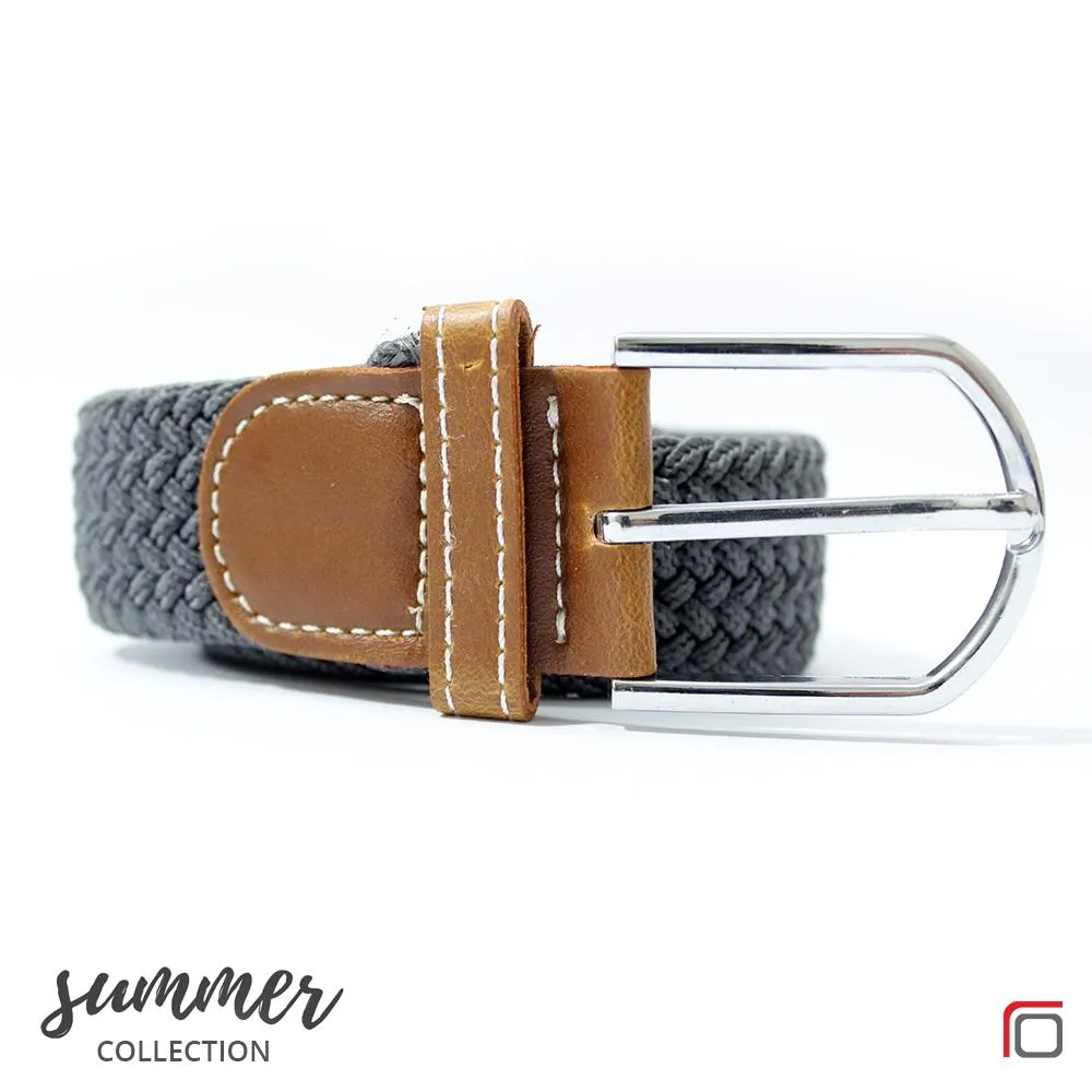 Premium Elastic Woven Fabric Belt with Pin Buckle