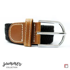 Premium Elastic Woven Fabric Belt with Pin Buckle