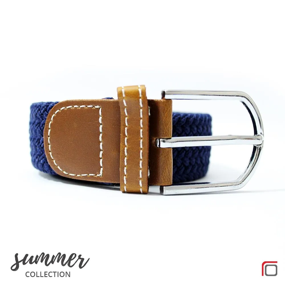 Premium Elastic Woven Fabric Belt with Pin Buckle
