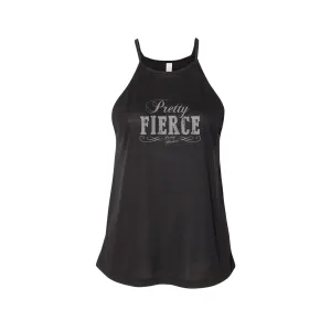 Pretty Fierce Flowy High Neck Tank - Pretty Hunter