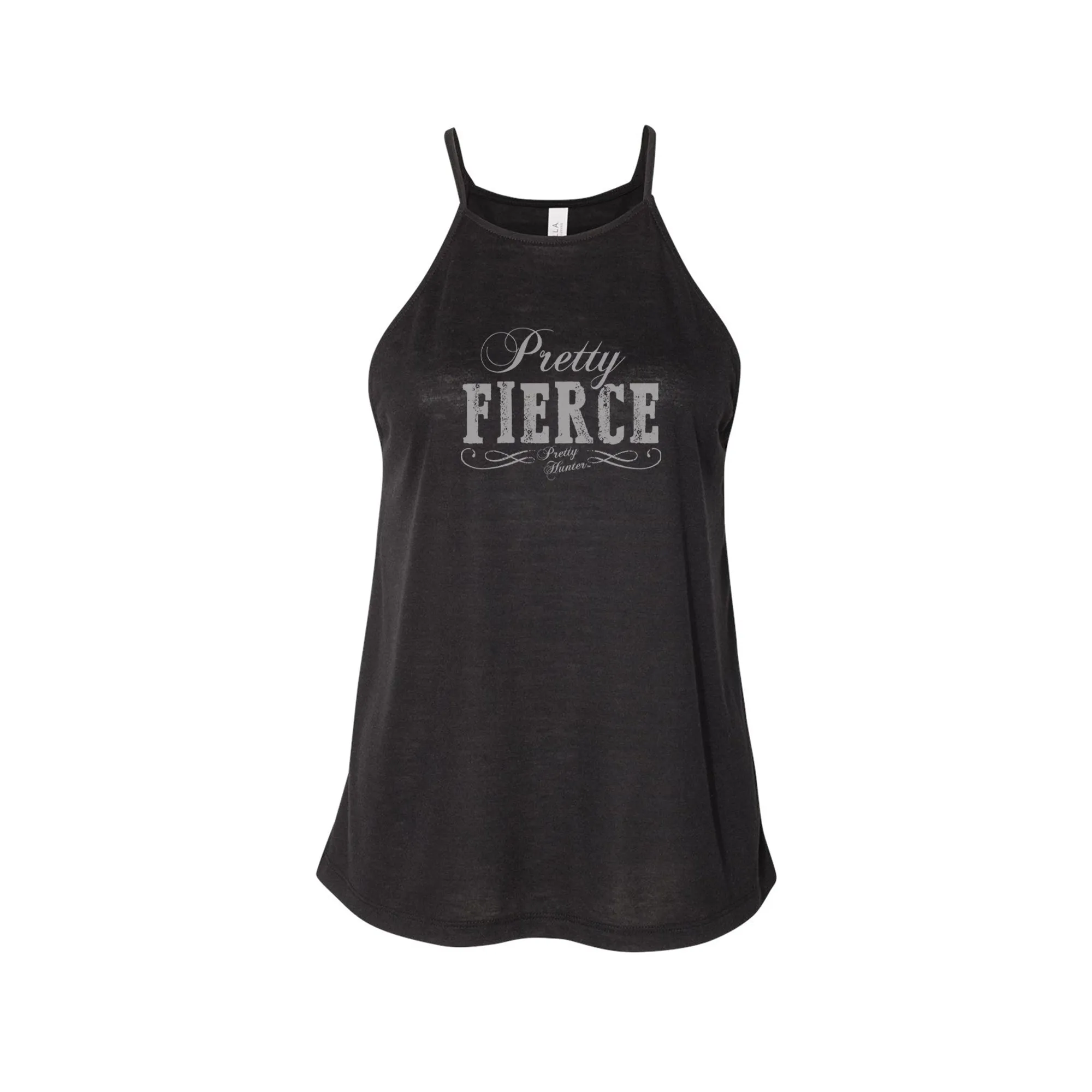 Pretty Fierce Flowy High Neck Tank - Pretty Hunter