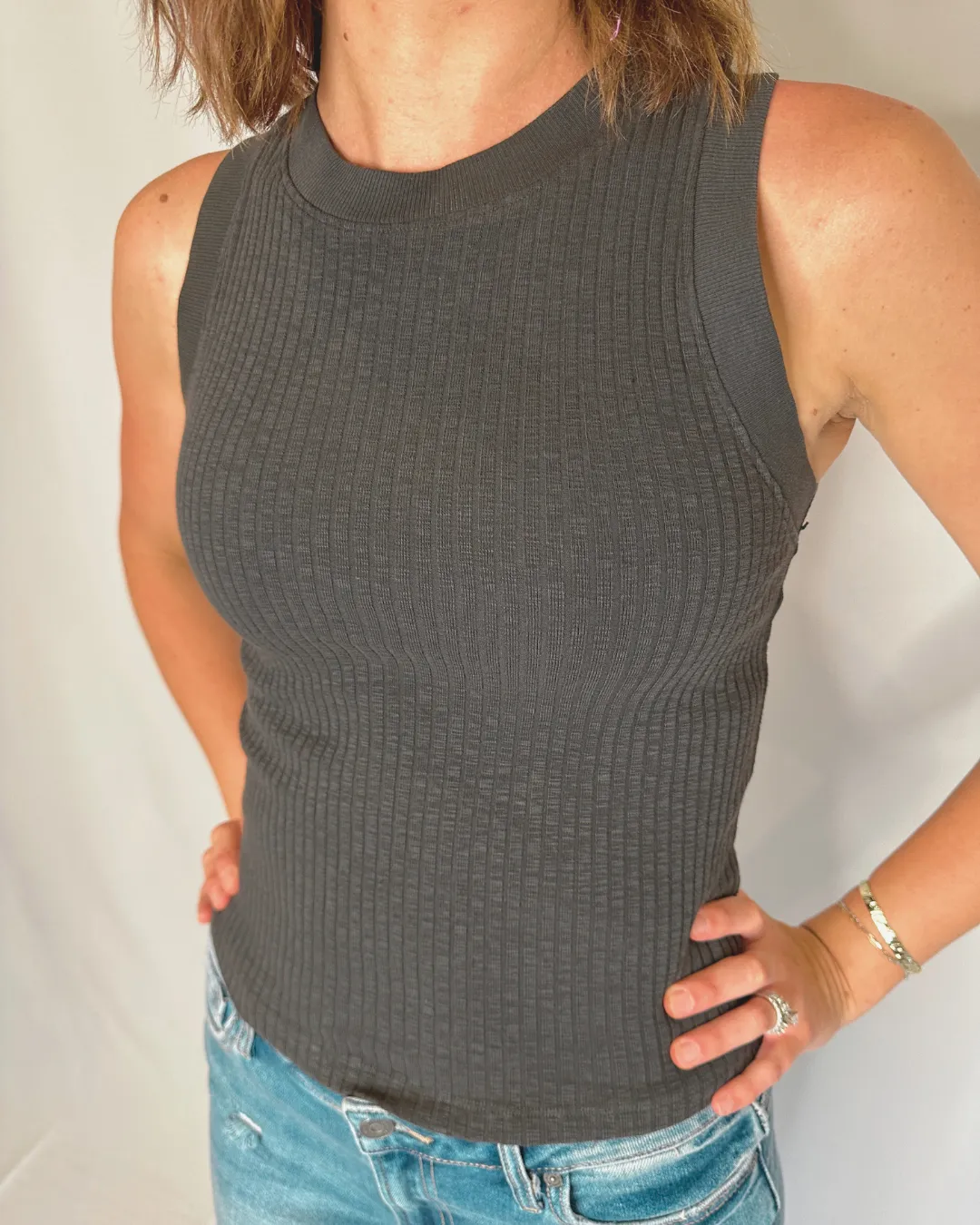 PROJECT SOCIAL T The Player Racerback Rib Tank