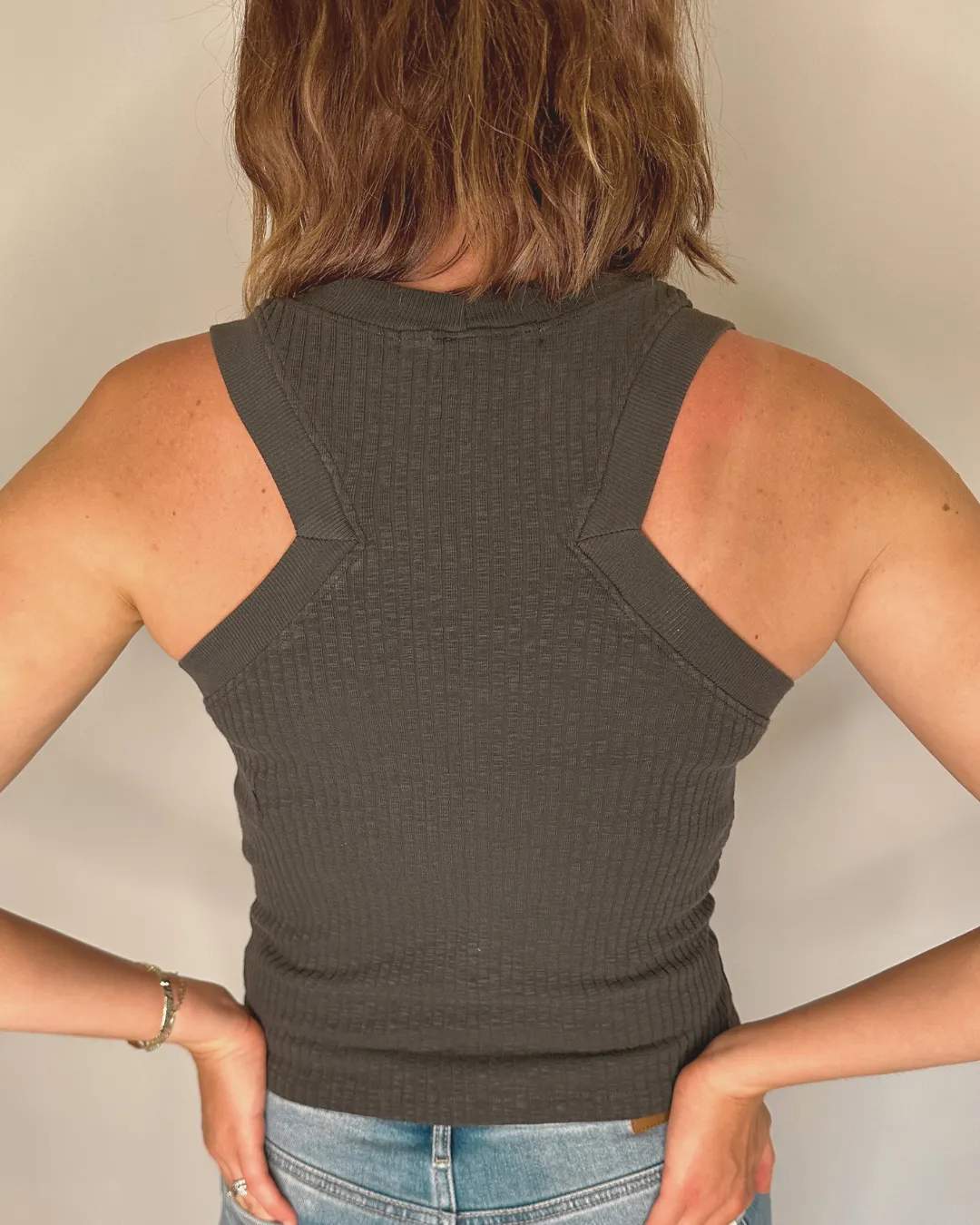 PROJECT SOCIAL T The Player Racerback Rib Tank